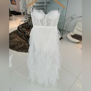 For Love & Lemons Bustier Gown NWT!!! White, size XS